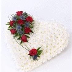 White and Red Massed Heart