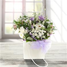 Lilac and White Gift Box